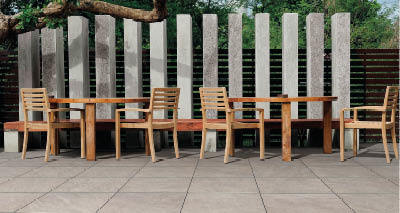 Walkways and urban furniture
