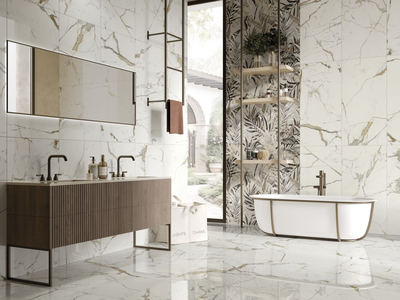 VISION STATUARIO GOLD / DECORO RUGIADA